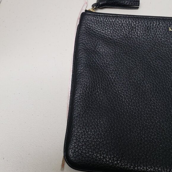 Kate Spade Black Pebbled Leather Large Clutch/Pouch - Picture 7 of 8